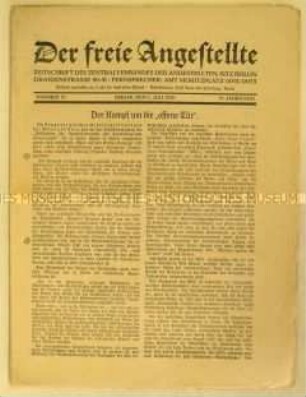 Mitteilungsblatt des Zentralverbandes der Angestellten