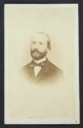 Porträt Georg Wagner : Foto-/Bildersammlung Stenografische Sammlung. Porträt Georg Wagner. Photographie. Carte de visite (um 1870). Dresden: SLUB P a 0580