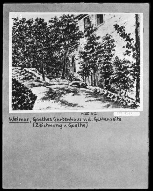 Weimar, Goethes Gartenhaus von der Gartenseite