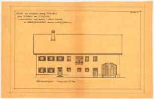 Umbau eines Wirtschaftsgebäudes, Oberschondorf: Seitenansicht 1:100