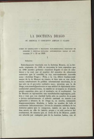 La doctrina drago