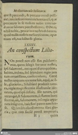 LXXXV. An conspectum Liliorum