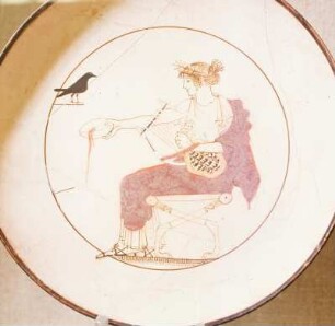 Delphi. Archäologisches Museum. Hellgrundige Kylix, um 480 v. Chr