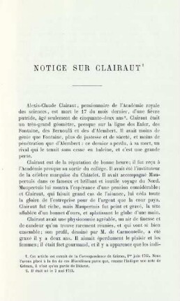 Notice sur Clairaut