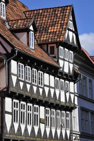 Quedlinburg - Schneemelcherhaus : Fachwerkhaus in der Marktstraße. Aufgenommen am 20. Juli 2012 in Quedlinburg