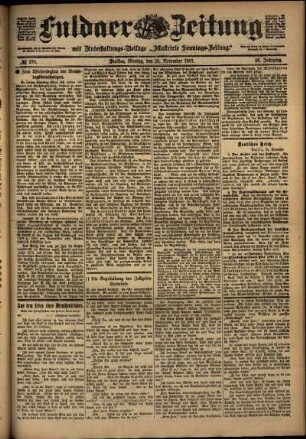 Ausgabe vom Montag, den 25. November 1901.