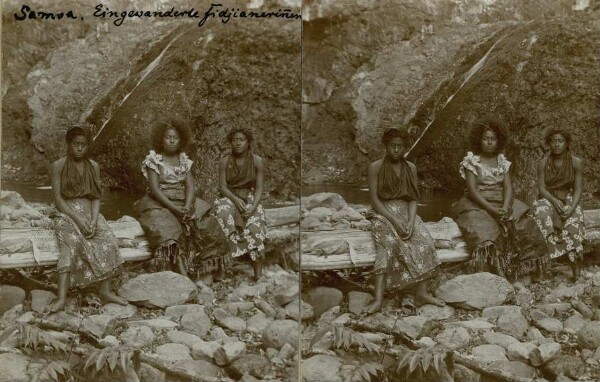 "At Papaseea, immigrants at Vifi (?), Samoa"