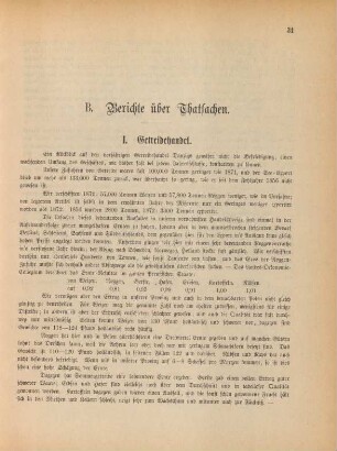 I. Getreidehandel.