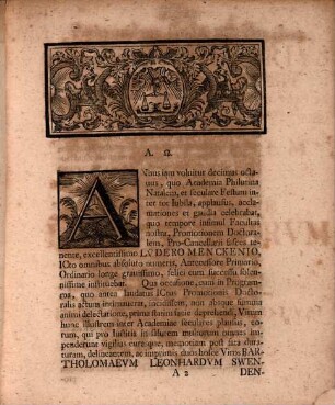 Procancellarivs D. Christoph Dondorff Facvltatis Ivridicae Lipsiensis Senior ... Promotionem Doctoralem Septem Licentiandorvm Ivris Indicat Et Ad Eandem D. IV. Decembr. An. MDCCXXVII. ... Invitat