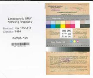 Entnazifizierung Kurt Korsch, geb. 06.09.1902 (Lehrer)