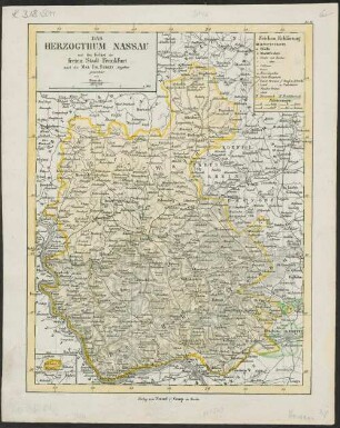 Das Herzogthum Nassau und das Gebiet der freien Stadt Frankfurt
