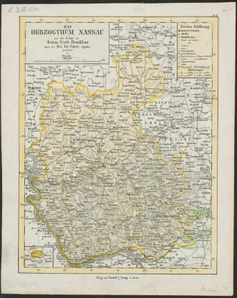 Das Herzogthum Nassau und das Gebiet der freien Stadt Frankfurt