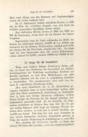 IV. Sorge für die Gesundheit.