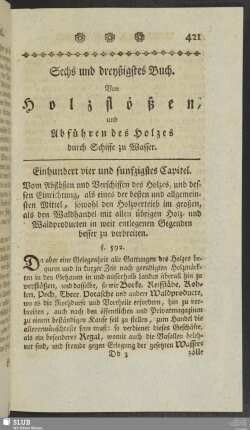 Sechs und dreyßigstes Buch. Von Holzfloeßen, und Abführen des Holzes durch Schiffe zu Wasser