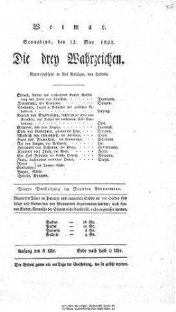 Die drey Wahrzeichen