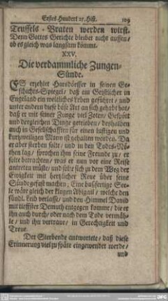 XXV. Die verdammliche Zungen-Sünde