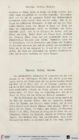 Spinoza. Leibniz. Newton
