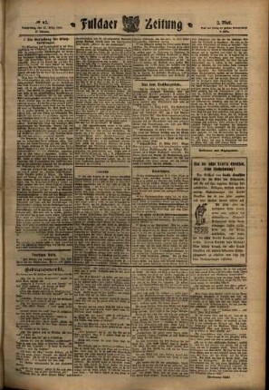 Zweite Ausgabe vom Donnerstag, den 17. März 1910.