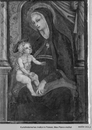 Thronende Madonna mit Kind