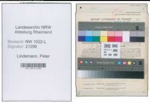 Entnazifizierung Peter Lindemann , geb. 14.10.1920 ()