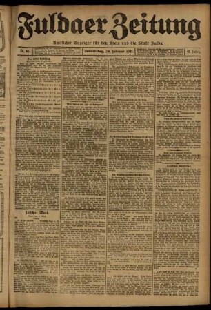 Ausgabe vom Donnerstag, den 24. Februar 1921.