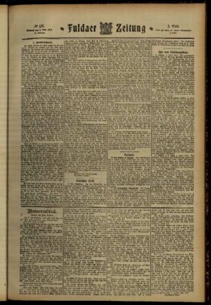Zweite Ausgabe vom Mittwoch, den 05. Juni 1912.