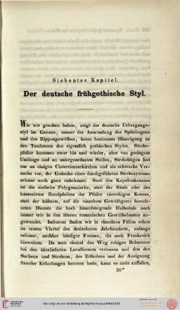 VII. Der deutsche frühgothische Styl