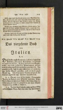 Das vierzehente Buch von Italien