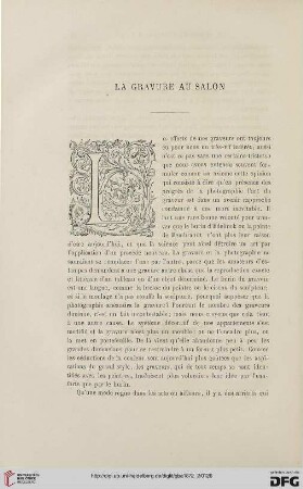 2. Pér. 6.1872: La gravure au Salon