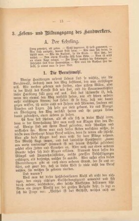 3. Lebens- und Bildungsgang des Handwerkers