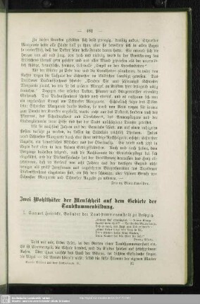 Zwei Wohlthäter der Menschheit auf dem Gebiete der Taubstummenbildung
