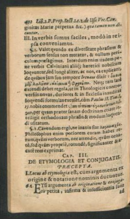 Cap. III. De Etymologia Et Conjugatis.