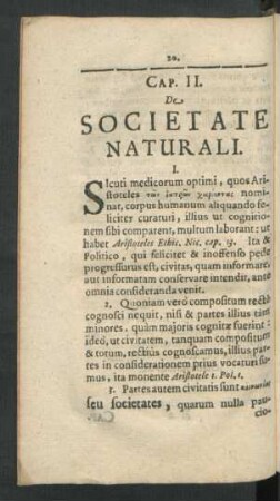 Cap. II. De Societate Naturali