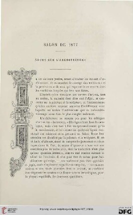 2. Pér. 16.1877: Salon de 1877 : notes sur l'architecture