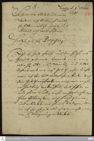 Brief von Heinrich Julius Elers an August Hermann Francke.