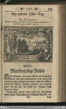 XXIV. Merckwürdige Reisen