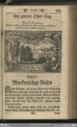 XXIV. Merckwürdige Reisen