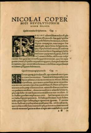 Nicolai Copernici Revolutionum Liber Primus.