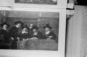 Reproduktion von Gemälden von Rembrandt : Die fünf Vorsteher der Amsterdamer Tuchmacherzunft