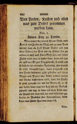 Nro. 1. Feinen Teig zu Torten. - Nro. 53. Citrontorte mit Aepfeln.