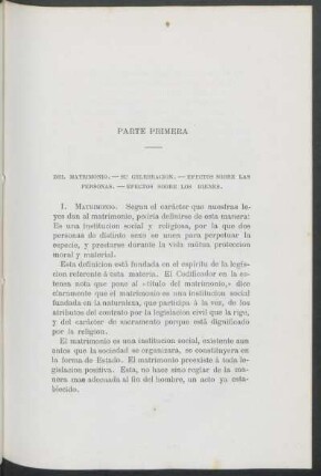 Parte primera