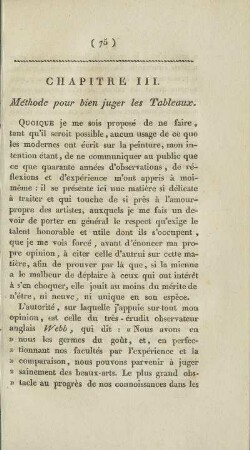 Chapitre III. Méthode pour bien juger les Tableaux.