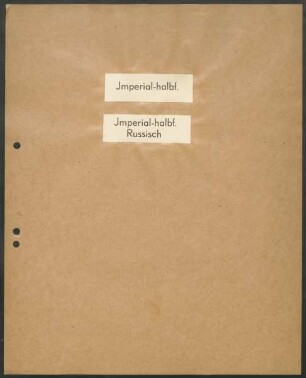 Schriftproben und Bestellungen des Schrifttyps "Imperial, halbfett und Imperial, halbfett Russisch"