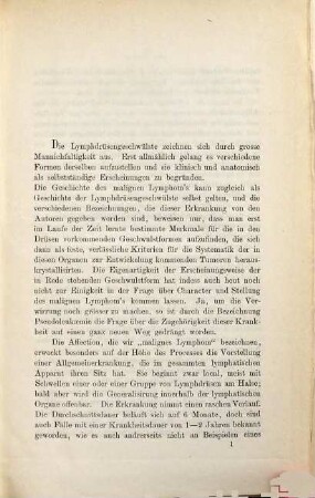 Ueber das maligne Lymphom : Inaug.-Diss. d. U. Breslau
