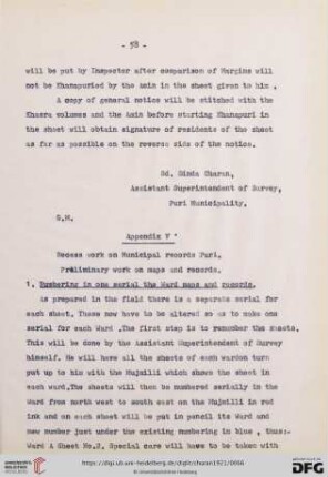 Appendix V, Copy of notifications