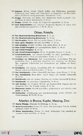 Arbeiten in Bronze, Kupfer, Messing, Zinn (Nr. 357-450)