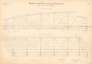 Dortmund-Ems-Kanal. Brücke, Lüdinghausen: Ansicht, Grundriss, Schnitte 1:25
