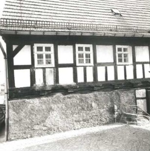 Colditz, Schloßgasse 4/Ecke Kirchgäßchen. Wohnhaus (17. Jh.). Teilansicht (Kirchgäßchen)
