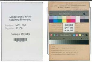 Entnazifizierung Wilhelm Koenigs , geb. 07.09.1891 (Kaufmaennischer Angestellter)