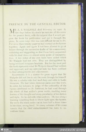 Preface by the general editor